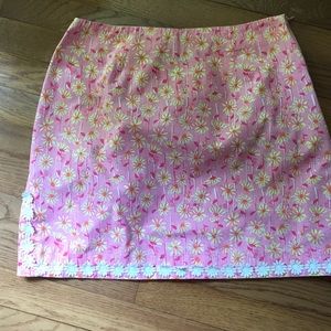 Vintage Lilly skirt sz 8 lined and daisy trim